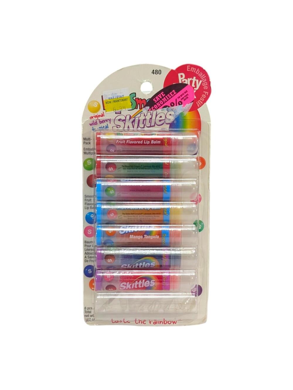 Vintage Bonne Bell Lip Smacker Skittles Party Pack Partially Sealed Missing One